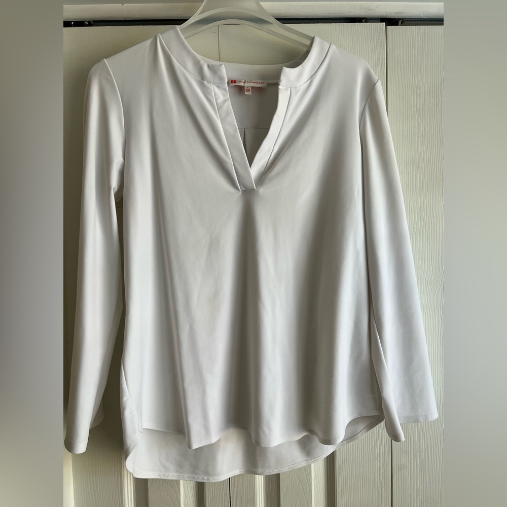 Jude Connally JOSIE shirt TOP tunic WHITE L large